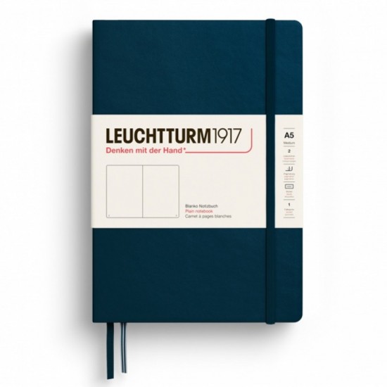 Caiet A5 Velin Coperta Rigida Albastru Marin Leuchtturm