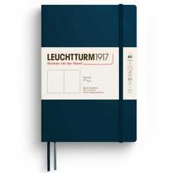 Caiet A5 Velin Coperta Flexibila Albastru Marin Leuchtturm
