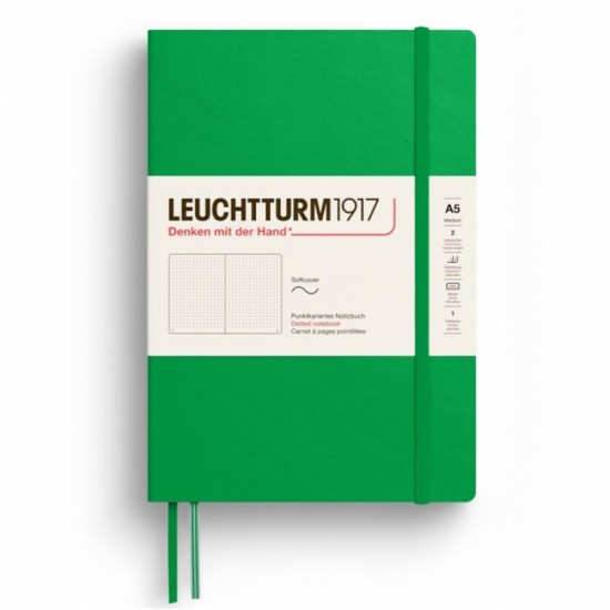 Caiet A5 Punctat Coperta Flexibila Verde Primavaratic Leuchtturm