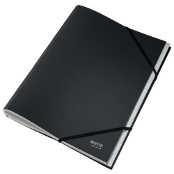 Mapa Carton Cu Elastic Neagra 12 Separatoare Recycle Leitz