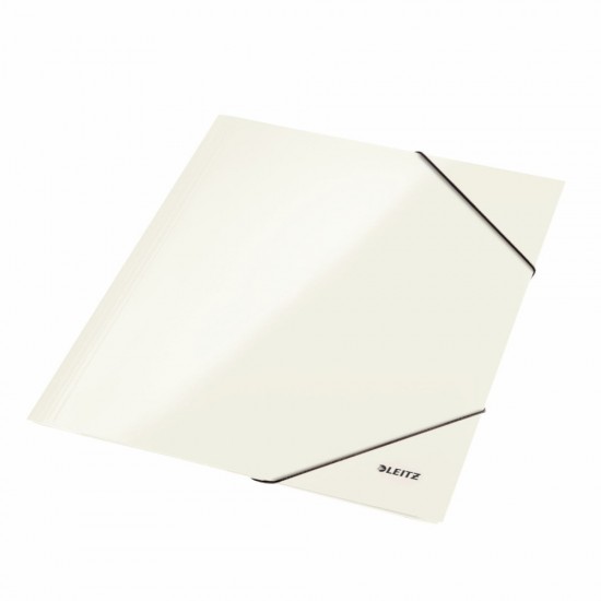 Mapa Carton Cu Elastic Alb Metalizat Wow Leitz