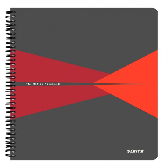 Caiet Birou Spira A4 Dictando Rosu Coperta Pp Office Leitz