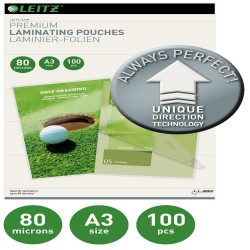Folie A3 80 Microni 100/top Udt Leitz
