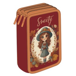 Penar Echipat 33 Piese 3 Fermoare Sweety Caramiziu Pigna