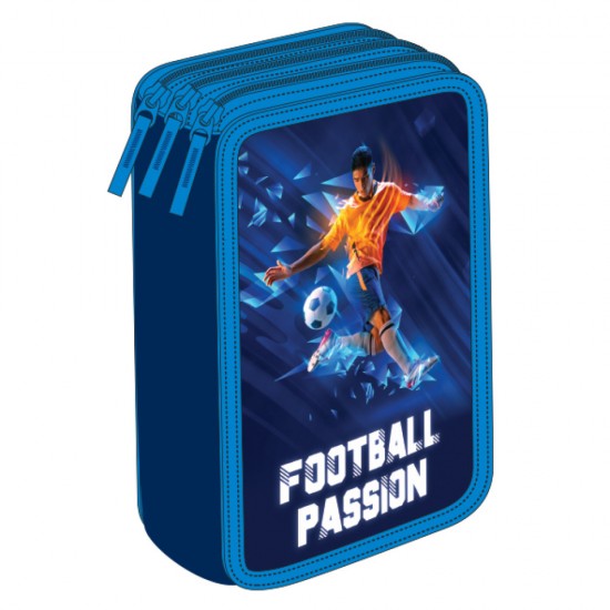 Penar Echipat 33 Piese 3 Fermoare Fotbal Albastru Pigna