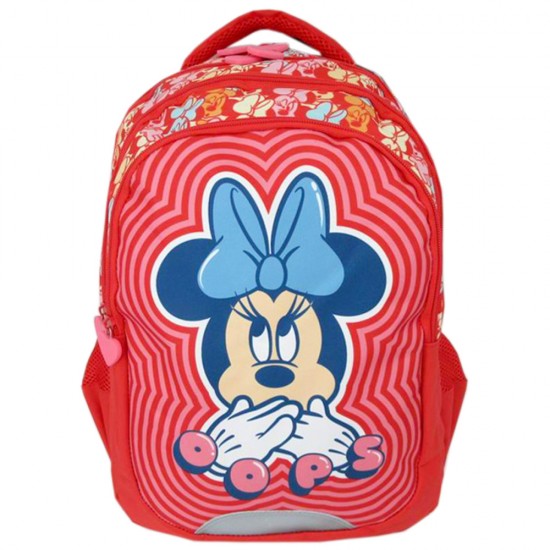 Ghiozdan Clasa 0 Minnie Mouse Rosu Oops 3 Fermoare Pigna