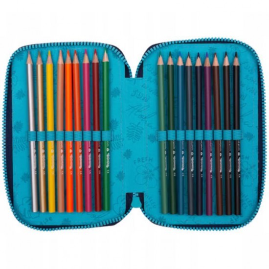 Penar Echipat 3 Fermoare Majewski, Model Stitch Cool , 45 Piese, Dimensiune 19.5x12.5x6.5 Cm