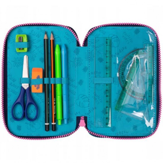 Penar Echipat 3 Fermoare Majewski, Model Stitch Cool , 45 Piese, Dimensiune 19.5x12.5x6.5 Cm