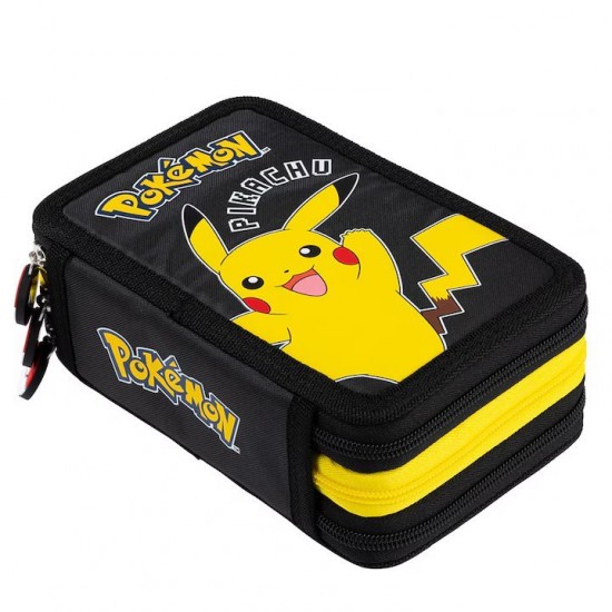 Penar Echipat 3 Fermoare Majewski, Model Pokemon Pikachu, Dimensiune 20x13x6 Cm