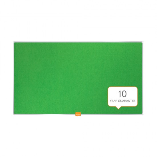 Panou Textil Widescreen 32"(721*411mm) Rama Aluminiu Verde Nobo