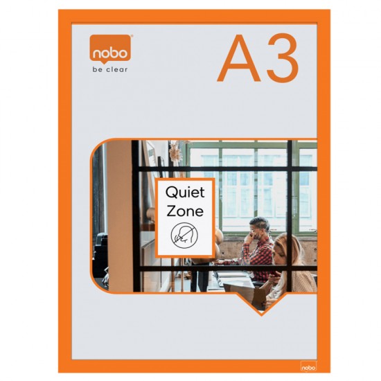 Rama Magnetica Autoadeziva A3 Portocalie 2/set Nobo