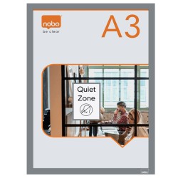 Rama Magnetica Autoadeziva A3 Argintie 2/set Nobo