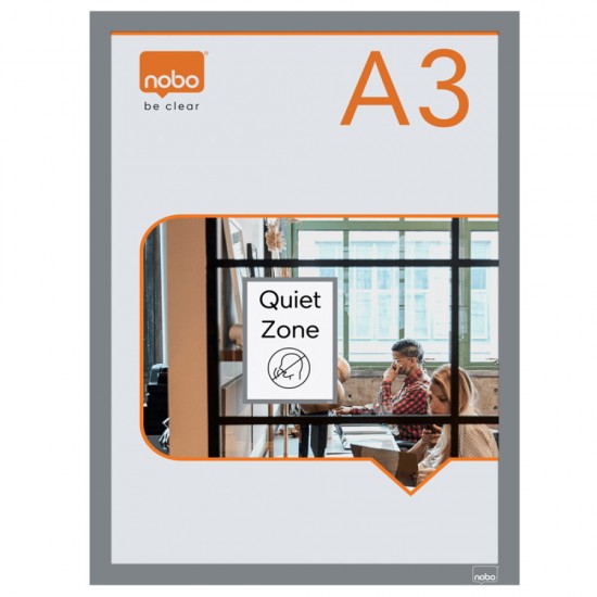 Rama Magnetica Autoadeziva A3 Argintie 2/set Nobo