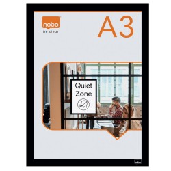 Rama Magnetica Autoadeziva A3 Neagra 2/set Nobo