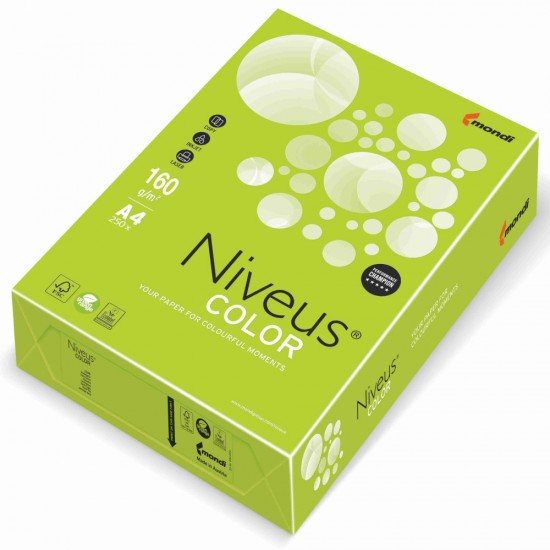 Carton Copiator A4 Verde Lime Intens 160g 250/top Lg46 Niveus