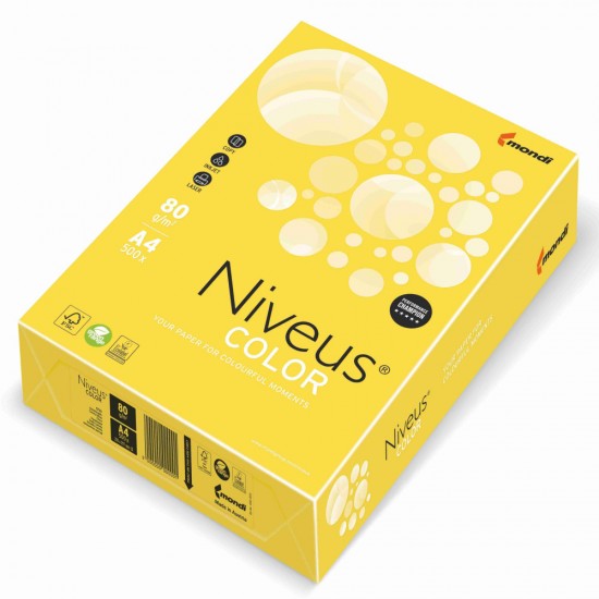 Hartie Copiator A4 Galben Canar Intens 80g 500/top Cy39 Niveus