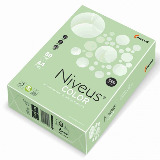 Hartie Copiator A4 Verde Deschis Pal 80g 500/top Mg28 Niveus