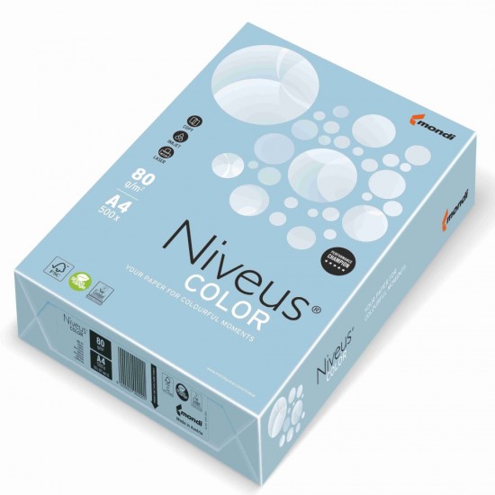 Hartie Copiator A4 Albastru Ice Pal 80g 500/top Obl70 Niveus