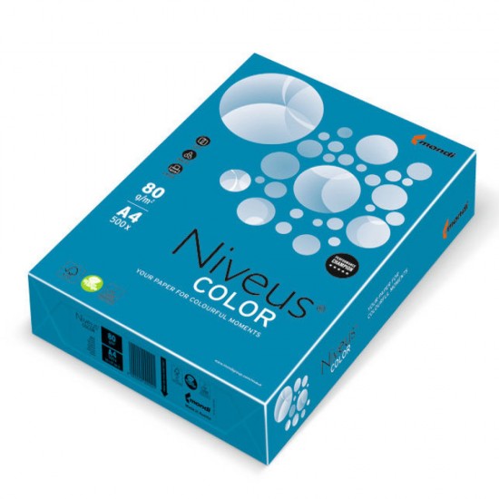 Hartie Copiator A4 Albastru Intens 80g 500/top Db49 Niveus