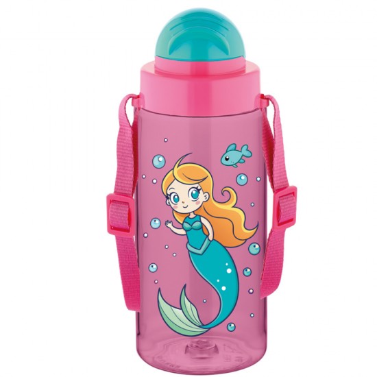 Sticla Apa Pt Copii Tritan 500ml Cu Pai Si Curea Transport T-0107 Noki