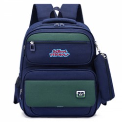 Ghiozdan Clasa 0 Funtasy Bleumarin Verde Cu Penar 4 Fermoare Pigna