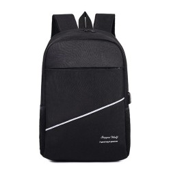 Ghiozdan Gimnaziu Simply Negru Usb 2 Fermoare Pigna