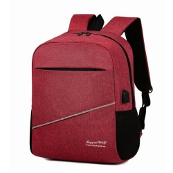 Ghiozdan Gimnaziu Simply Rosu Usb 2 Fermoare Pigna