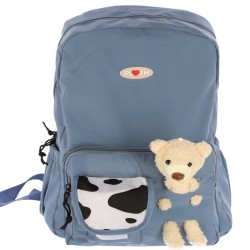 Ghiozdan Clasa 0 Funtazy Albastru Ursulet Plus 2 Fermoare Pigna