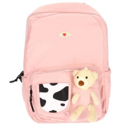 Ghiozdan Clasa 0 Funtazy Roz Ursulet Plus 2 Fermoare Pigna