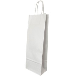 Punga Hartie Sticle  Maner Rasucit 14 X 8 X 39 Cm Alb/alb Papiroti