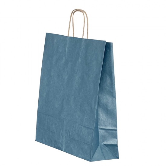 Punga Hartie Maner Rasucit 32 X 12 X 41 Cm Albastru/maro Papiroti