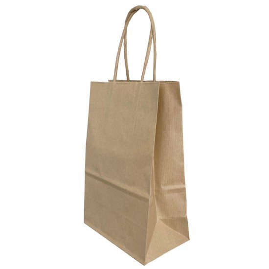 Punga Hartie Maner Rasucit 14 X 8 X 21 Cm Maro/maro Papiroti