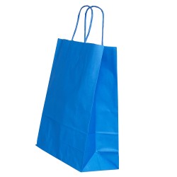 Punga Hartie Maner Rasucit 26 X 12 X 35 Cm Albastru/alb Papiroti