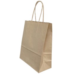 Punga Hartie Maner Rasucit 18 X 8 X 22 Cm Maro/maro Papiroti