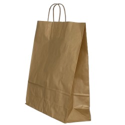 Punga Hartie Maner Rasucit 32 X 12 X 41 Cm Auriu/alb Papiroti