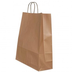 Punga Hartie Maner Rasucit 18 X 8 X 22 Cm Bronz/alb Papiroti