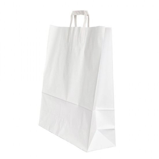 Punga Hartie Maner Lat 32 X 12 X 41 Cm Alb/alb Papiroti