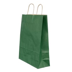 Punga Hartie Maner Rasucit 32 X 12 X 41 Cm Verde Dungi/maro Papiroti
