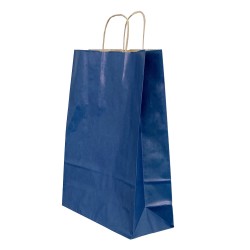 Punga Hartie Maner Rasucit 26 X 12 X 35 Cm Albastru Dungi/maro Papiroti