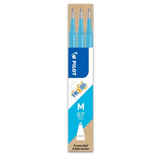 Mina Roller 0.7mm Albastru Deschis 3/set Frixion Pilot