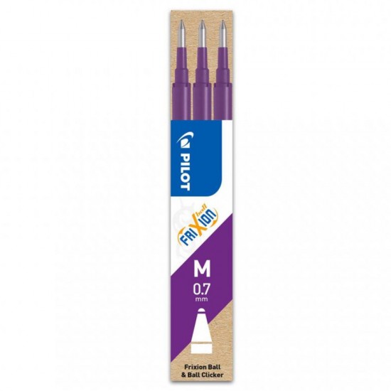 Mina Roller 0.7mm Violet 3/set Frixion Pilot