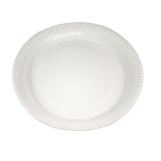 Farfurii Carton Albe 23cm 50/set