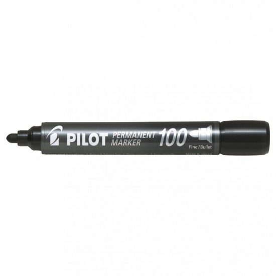 Marker Permanent Negru Varf Rotund 3mm 100 Pilot