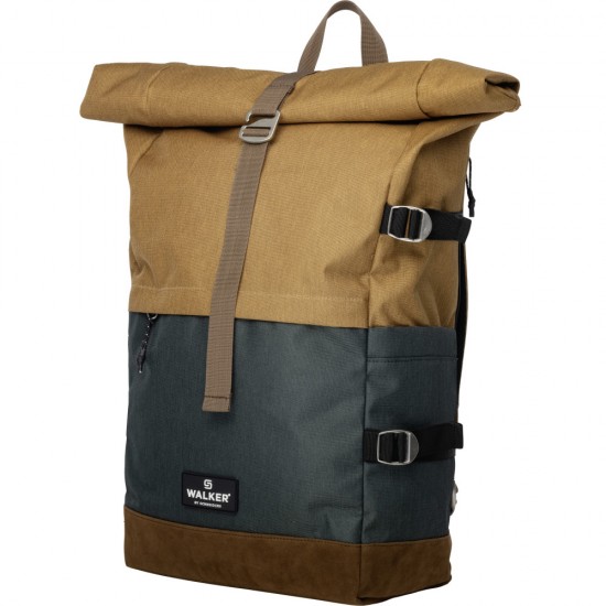 Rucsac Rollup Bicolor Maro Aluna - Verde Walker