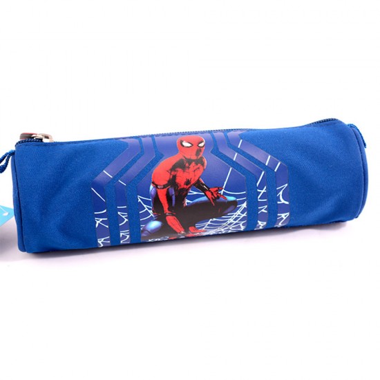 Penar Etui Tubular Spiderman Hc Albastru Pigna