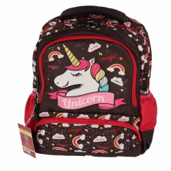 Ghiozdan Clasa 0 Unicorn Negru 3 Fermoare Pigna