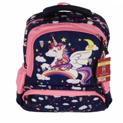 Ghiozdan Clasa 0 Unicorn Bleu Star 3 Fermoare Pigna