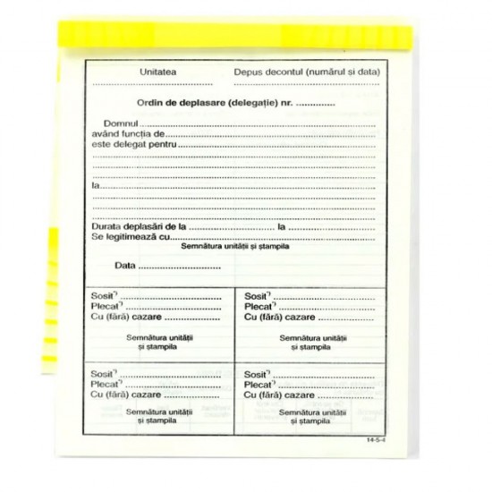Ordin De Deplasare A5