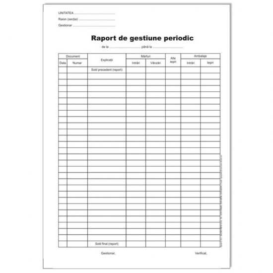 Raport De Gestiune Periodic Autocopiativ