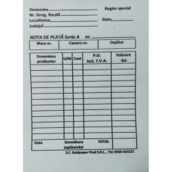 Nota Plata Autocopiativ 2 Exemplare